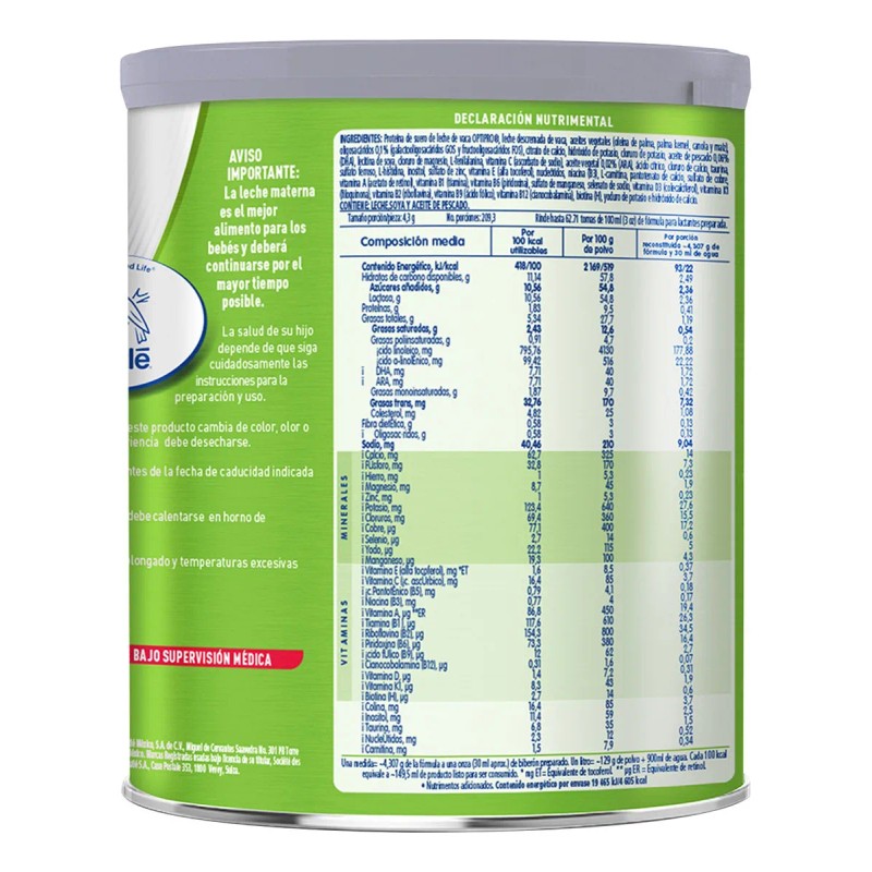 Nan fórmula en polvo nestlé expert pro en lata de