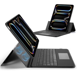ESR ESR Ascend for iPad Pro 13 Inch 2024, Keyboard Case with Trackpad, Magnetic Detachable Keyboard with Backlit Keys, Fully Adjustable Portrait/Landscape Stand, Black