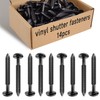 14 Pack Vinyl Shutter Fasteners for Windows Outside, Plastic Shutter