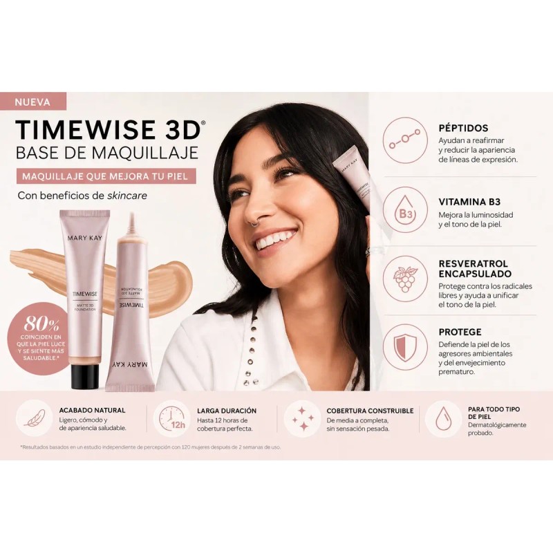 Base De Maquillaje Mary Kay Timewise 3d Nueva Línea