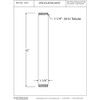 Westbrass - D419-01 1-1/4" OD x 12" Doble extremo roscado