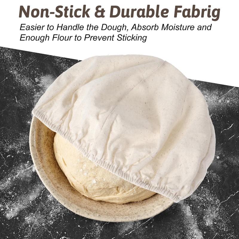 2 Pcs Banneton Liner, Bread Proofing Basket Cloth Liner, Universal