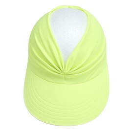 Sun Hat Women Sun Beach Visor Cap UV Protection with Wide Brim for Sports Beach Golf Hiking, Fluorescent Green, One Size