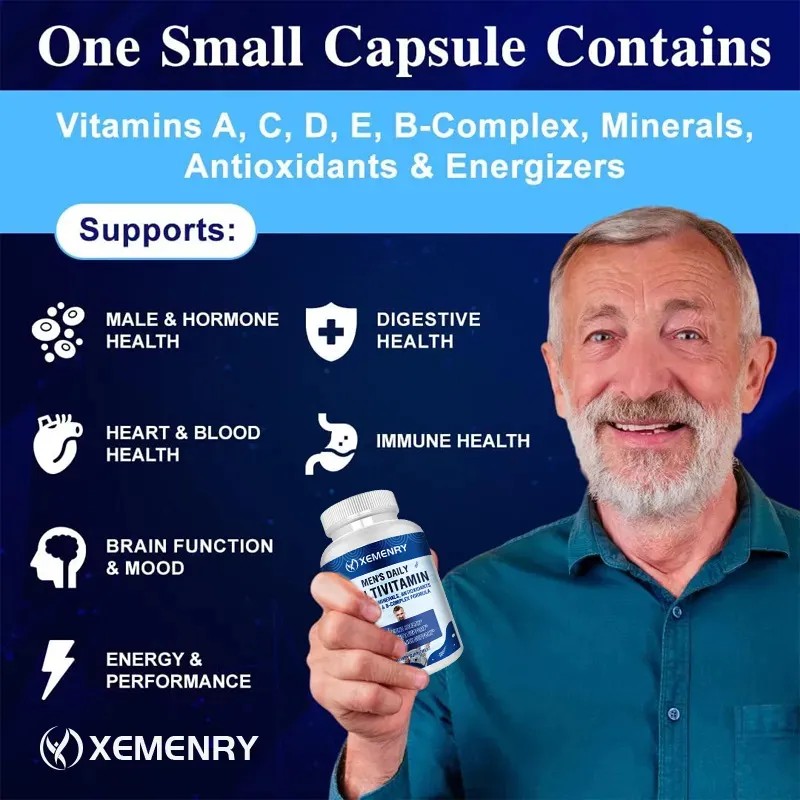 Suplemento Multivitamínico Diario Hombres 120 Cápsulas