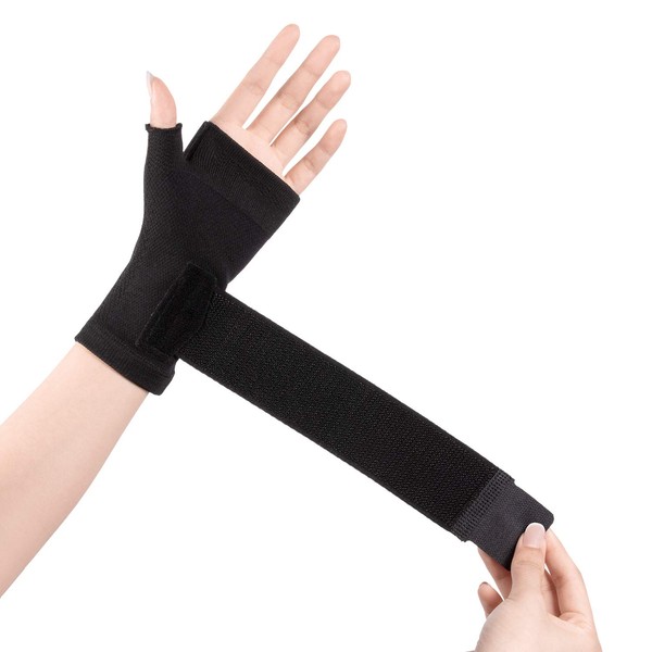 2U2O Wrist Thumb Support - Compression Hand Brace with Elastic Strap for Carpal Tunnel, Wrist Pain, Arthritis, Tendonitis, Pain Relief -