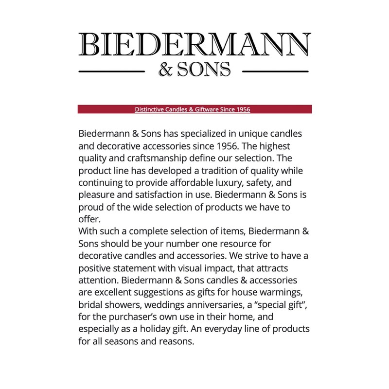 Biedermann & Sons 2 Pack Tall Taper Candles - Unscented