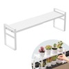 Stuzos Retractable Over The Sink Shelf - Carbon Steel Window