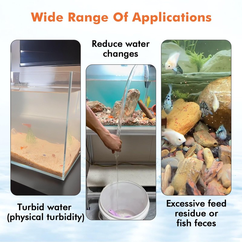 hygger Aquarium Water Clarifier, Water Clarifier for Fish Tank, Clears