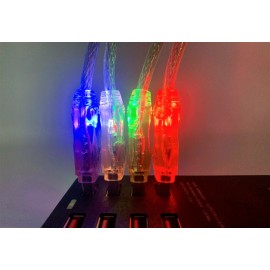 PPA Int'l Green LED Flash 6ft USB 2.0 A Male to B Male Cable (3480)