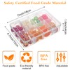 JOUTYFOR 4 Pcs Snack Box Container, 8 Compartments Snack Containers