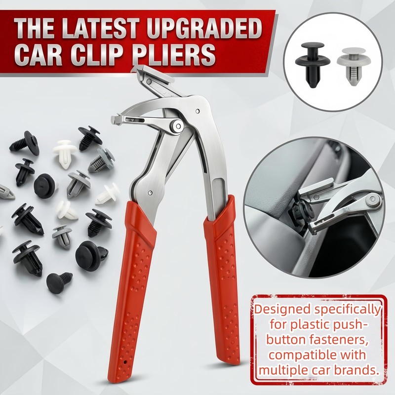 Car Clip Pliers & Panel Clip Removal Pliers, Spring-Loaded Fastener