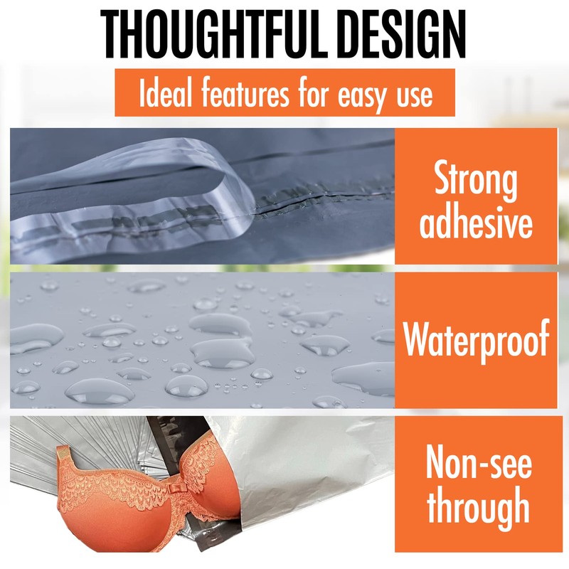 10 Large Mailing Bags 24" x 36" Grey Large Postage