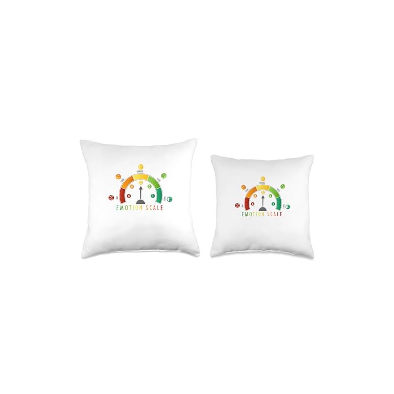 Colorful Emotion Scale Wheel Product Throw Pillow