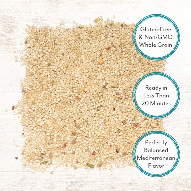 Roland Foods Mediterranean Seasoned Quinoa, 5.46 Ounce Bag, Pack of