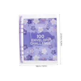 Operitacx 100 Savings Book Saving Challenge Binder Money Saving Book Envelope Challenge Binder Plastic Cash Envelopes Money Saving Challenge Money Saving Envelopes Binder Book Purple PVC