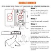 Facon 12Volt Touch Double Dimmer Switch,100W Max, PWM Wall Mount