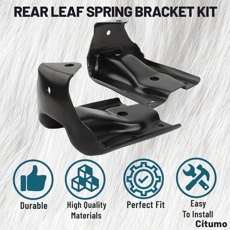 722032 Rear Leaf Spring Bracket Kit Compatible With 1999-2015 Silverado