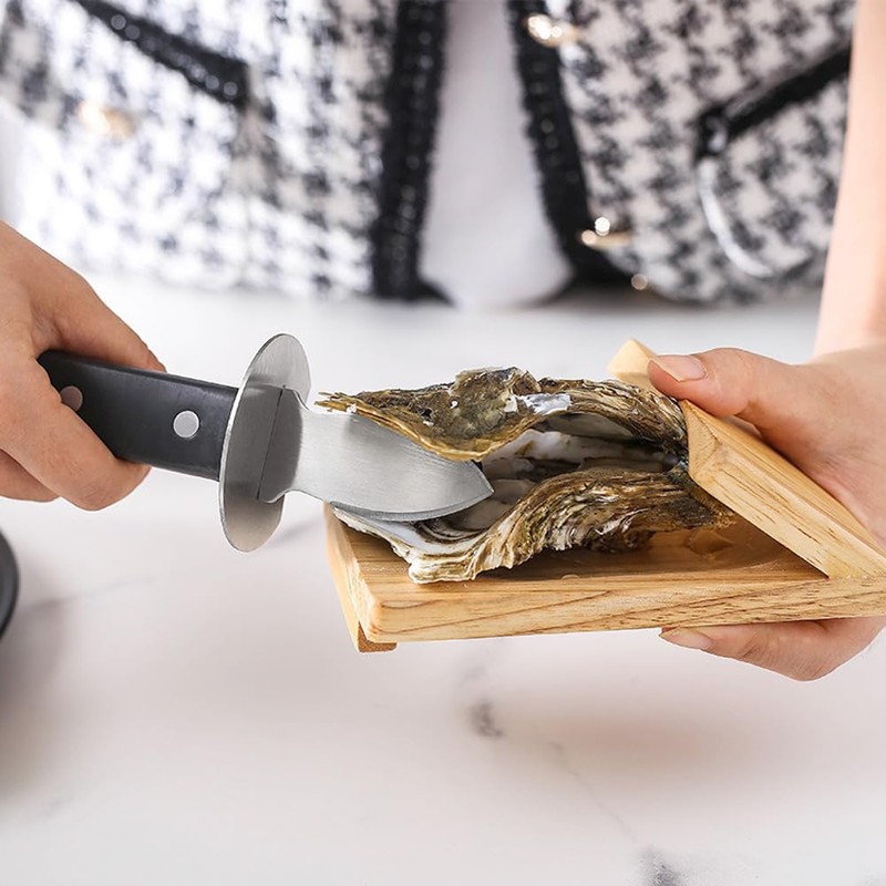 Sarini Oyster Shelling Clamp Wooden Oyster Clamp Oyster Shelling Tool