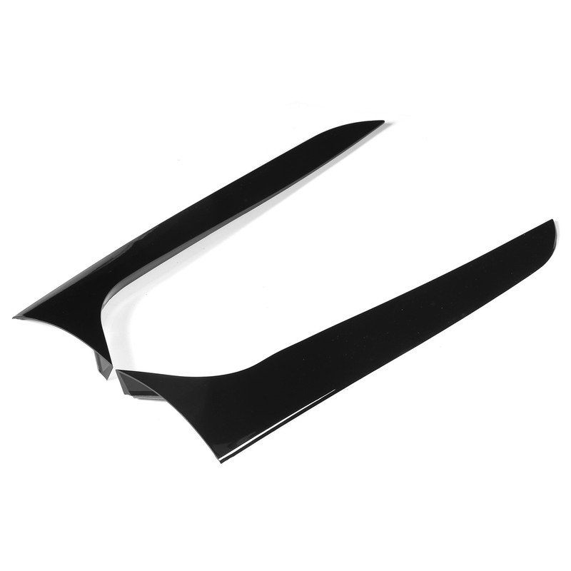 2pcs Rear Back Window Side Spoiler Glossy Black Maintenance Replacement