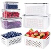 5-Piece Leakproof Fruit and Vegetable Storage Containers Set