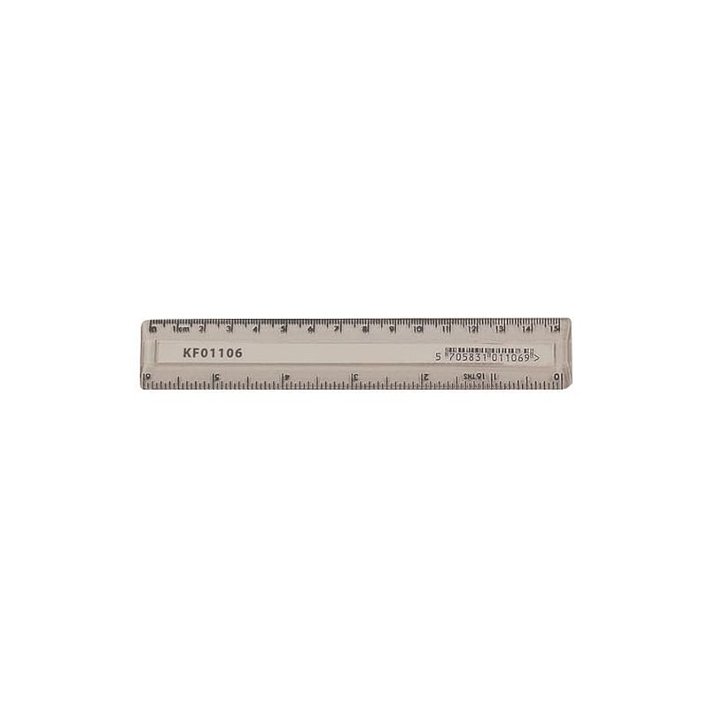 Q-Connect Acrylic Shatter Resistant Ruler 15cm Clear (Pack of 10)