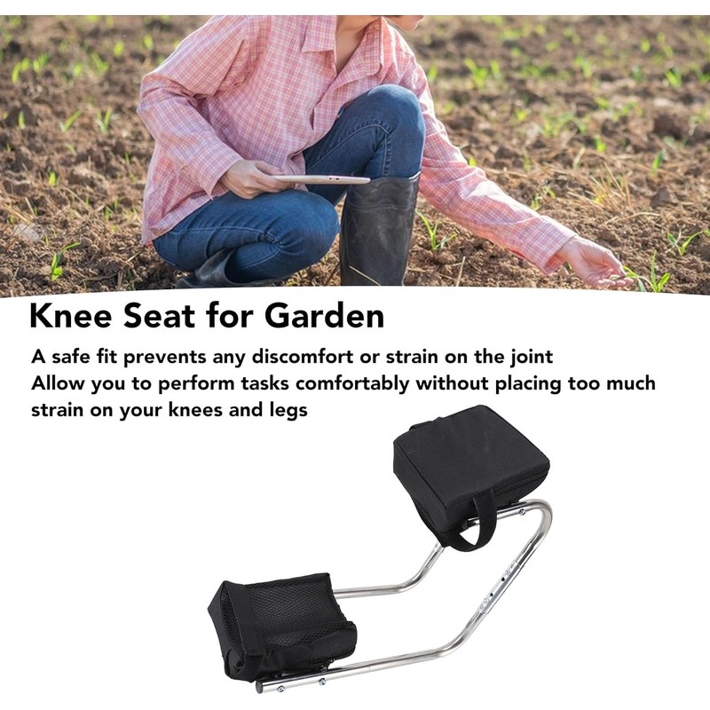 EVGATSAUTO Heavy Duty Foldable Garden Kneeler Seat, Ergonomic Gardening Stool