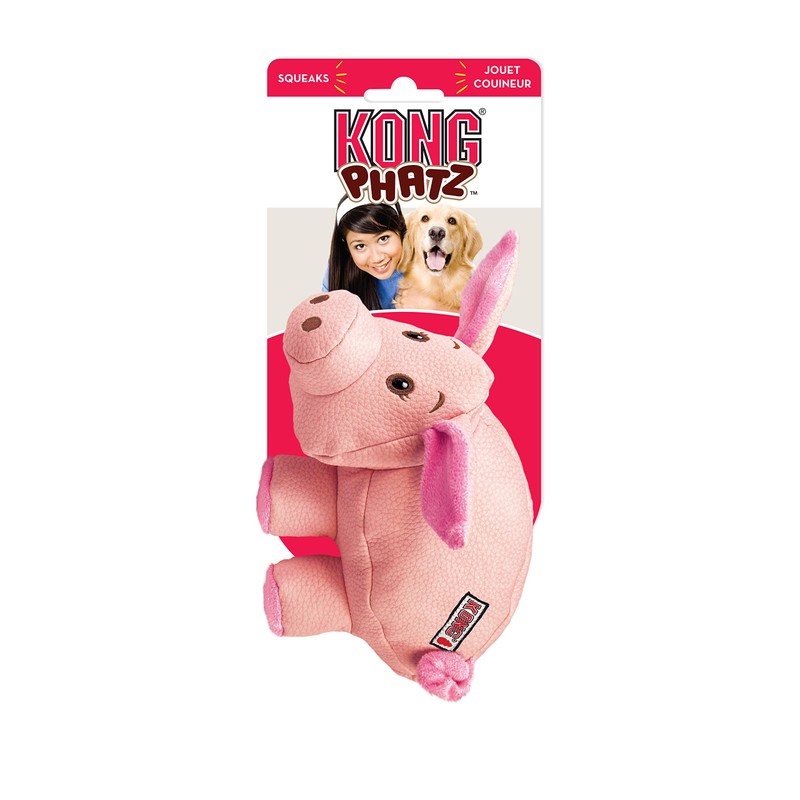 KONG Phatz Pig Dog Toy, Small