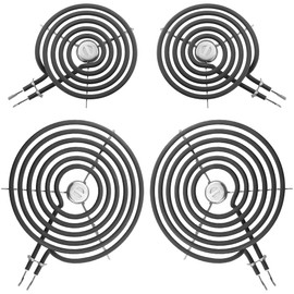 WB30M1 WB30M2 Electric Stove Burners Replacement-G-E Stove Burner Replacement Kit-Fit for G-E Hot-point Stove Top Element Burner-2 WB30M1(6") & 2 WB30M2(8") Stove Burner Kit by AMI PARTS