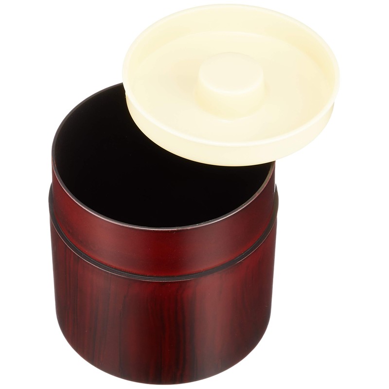 Nakatani Brothers Shokai Yamanaka Lacquerware Tea Canister Wood Grain Lucky
