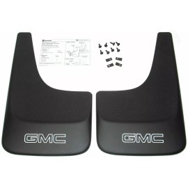 General Motors 2014-2018 GMC Sierra Rear Splash Guards Flat Black 19213394 w/ GMC Logo OEM GM