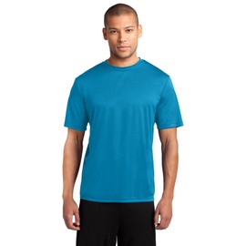 Port & Company Performance Tee. PC380 Neon Blue