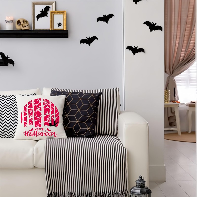Lekabee 16 Pcs Halloween Stencils 8x8inch