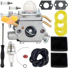 Qiuwanzia 308054077 Carburetor Kit for Ryobi BC30 CS30 SS30 TP30 S430 TP26 EX26 CS26 SS26 SX135 D3300 RY28000 RY28005 for Homelite UT33600A UT20002 UT20002A UT20003A String Trimmer Replace Parts