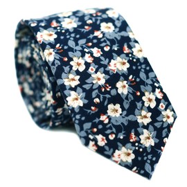 JESLANG Corbata de algodón estampada con estampado floral de 6,5 cm para hombre, varios diseños, 9, Talla única