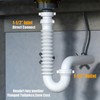 Flexible P Trap for Bathroom Sink, Flex Drain Pipe for