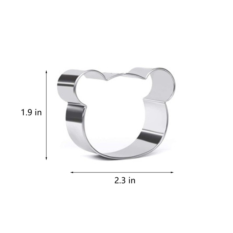 Bear Cookie Cutter 2.3" Cute Bear Face Cutters for Cookies