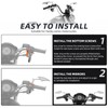 Motorcycle Mirrors for Handlebars, Chrome Adjustable Motorcycle Rearview Mirrors Competible