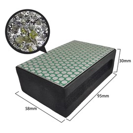 NBB Diamond Grinding Sponge Diamond Polishing Pad Sanding Block with Foam Back Diamond Hand Sanding Pad for Grinding and Polishing Sharp Edges of Granite Marble Stone Glass Ceramic (120#H)