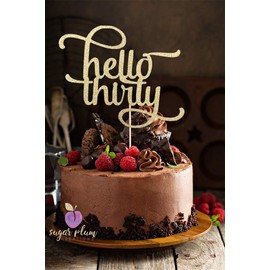 Decoración para tarta de hello treinta