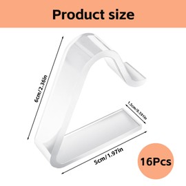 QGH Plastic Table Cloth Clips for Outdoor: 16 Pcs Clear Tablecloth Clamps - Fit for Outside Tables, Picnic, Wedding Setups - Camping Dining Events Christmas Party Indoor