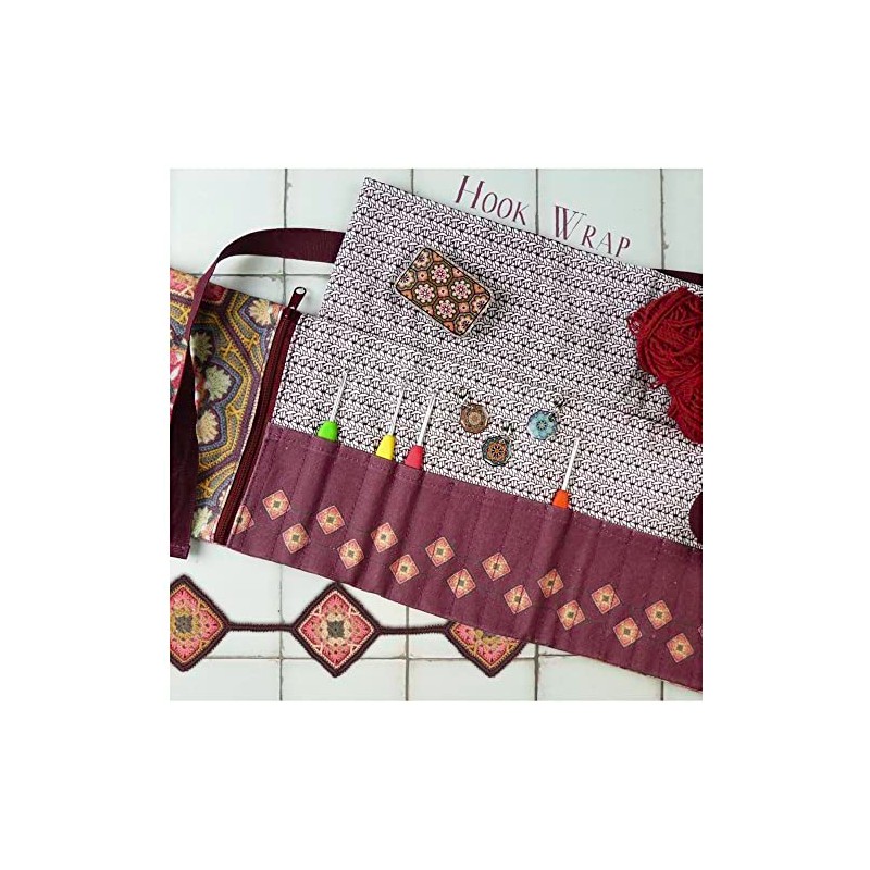 Emma Ball Crochet Hook/Needle Wrap - Persian Tiles by Janie