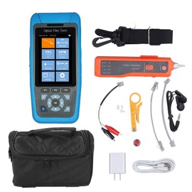 Optical Time Domain Reflectometer Multifunctional 1610nm OTDR Fiber Optical Tester with Line Finder 100‑240VAC US Plug