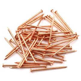 Design61 50 x Iron Nail Nails 2.0 x 32 mm with Cone Head Copper-Plated Insulating Welding Pins