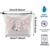 BLUPARK Funny Coquette Cat Makeup Bag Cute Painted Pink Ribbons