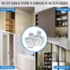 Sliding Closet Door Hardware Set, 4 Pack Sliding Wardrobe Door