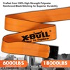 X-BULL 4" x30' Winch Straps, 18,000lbs Break Strength, 6000lbs WLL,