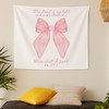 Evcprz Coquette Pink Bow Christian Tapestry, Bible Verse Wall Tapestries,