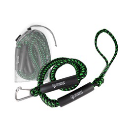 Gradient Fitness Bungee Dock Line (4' - 1 Pack) | Marine Rope Boat Dock Lines Make Docking & Boarding Easy for Jetski, Kayak, Pontoon. Boat Accessories Stretch 4'-5.5'. Mooring Boat Rope Absorbs Shock