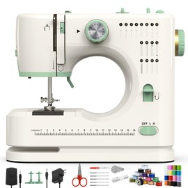 Sewing machine,sewing machine for beginners, Double needle and double thread, 16 kinds of stitches. Sewing machine for Household, sewing machine for adults.