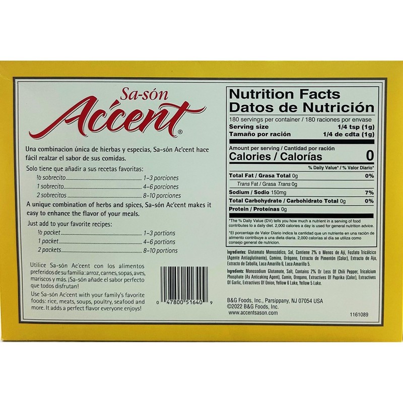 Sa-son Accent Seasoning, Original Flavor, 36 Packets